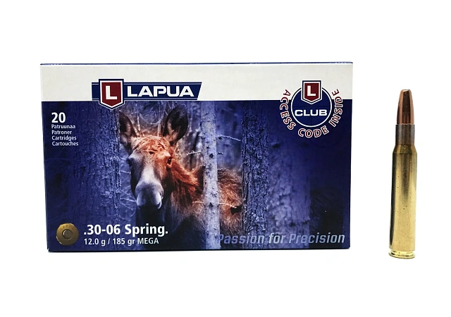 ПАТРОНЫ LAPUA 30-06 12,0ГР 185GRN MEGA