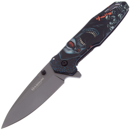 НОЖ СКЛАДНОЙ BOKER MAGNUM SCREAMING SKULL СТАЛЬ 7CR17MOV РУКОЯТЬ СТАЛЬ