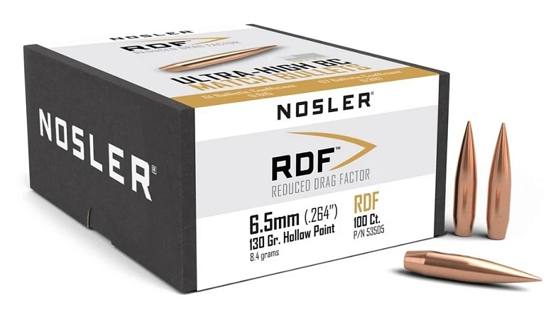 ПУЛЯ NOSLER 6.5MM 130GR RDF HPBT BOX 100ШТ