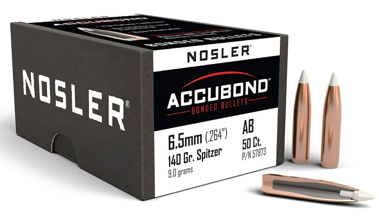 ПУЛЯ NOSLER 6,5MM 140GR ACCUBOND BOX 50ШТ