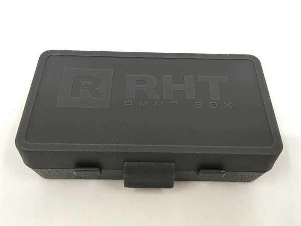 КОРОБКА НА 50 ПАТРОНОВ RHT 9MM LUGER 9X19 9ММ МАКАРОВ  345TK 380 ACP RHT AMMO BOX СЕРЫЙ