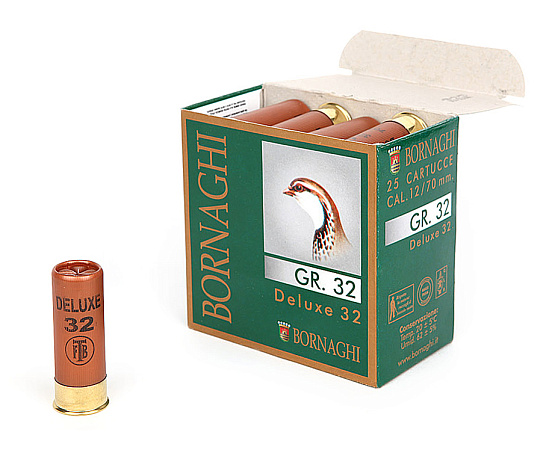 ПАТРОНЫ BORNAGHI DELUXE 32 12/70 ДРОБЬ №1 32ГР