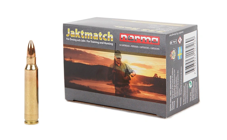 ПАТРОНЫ NORMA 223 REM 3,6ГР 55GRN JAKTMATCH