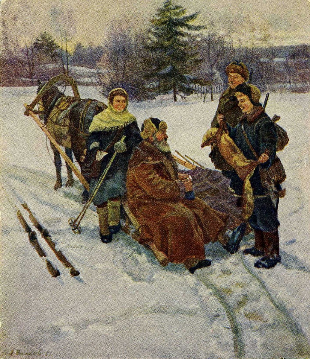 Охотничья открытка ХХ века